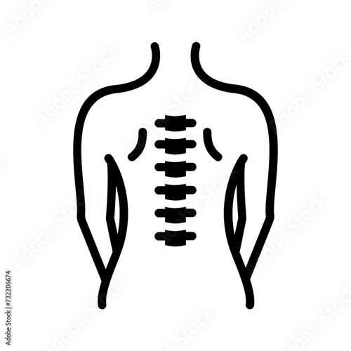 Vector solid black icon for Chiropractic