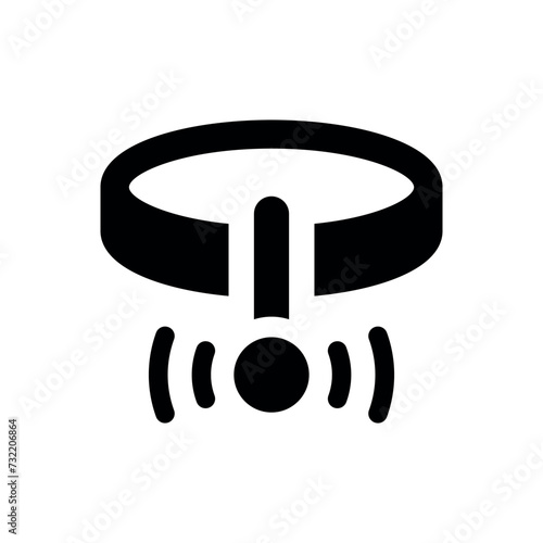 Pet collar icon vector illustration