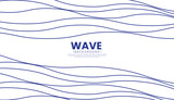 Blue wave abstract background. The dynamic blend of curves and lines creates a captivating blue wave pattern, perfect for banners, cards, or wallpapers