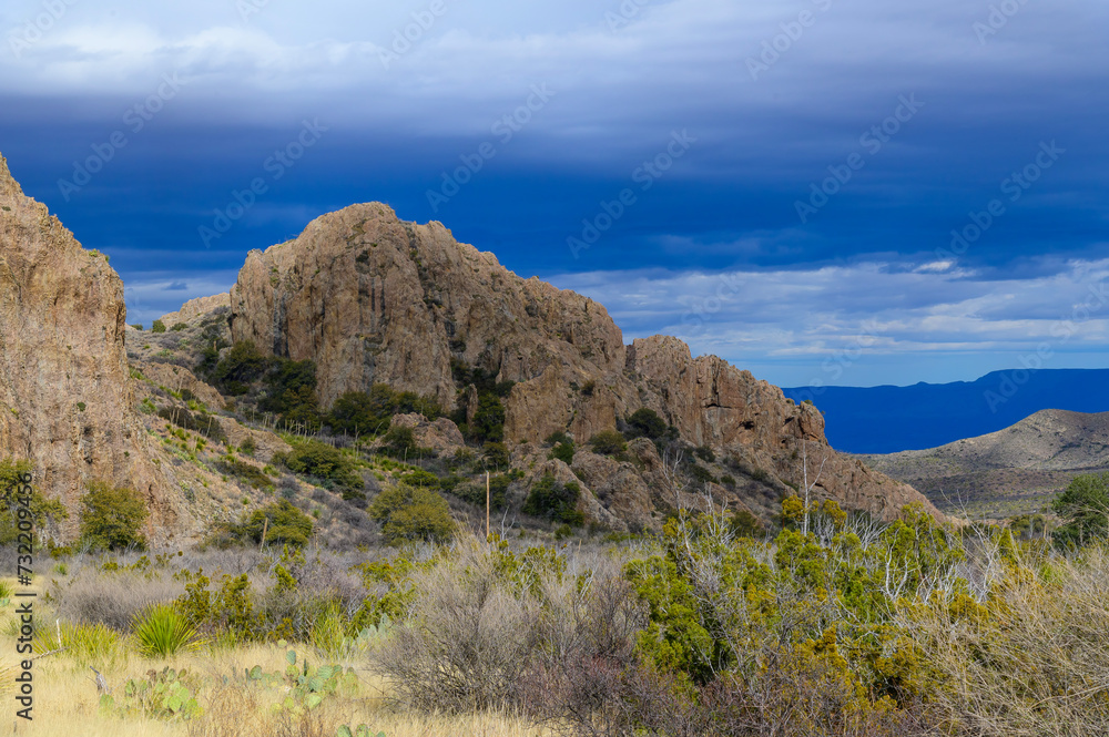 Mountains of the Chisos Basin, in Big Bend National Park, in southwest Texas. Mountains of the Chisos Basin, in Big Bend National Park, in southwest Texas.