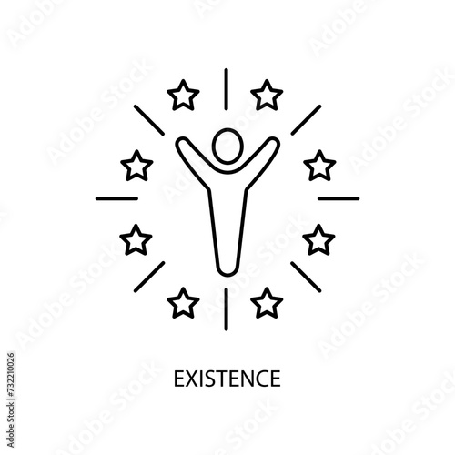 existence concept line icon. Simple element illustration. existence concept outline symbol design.