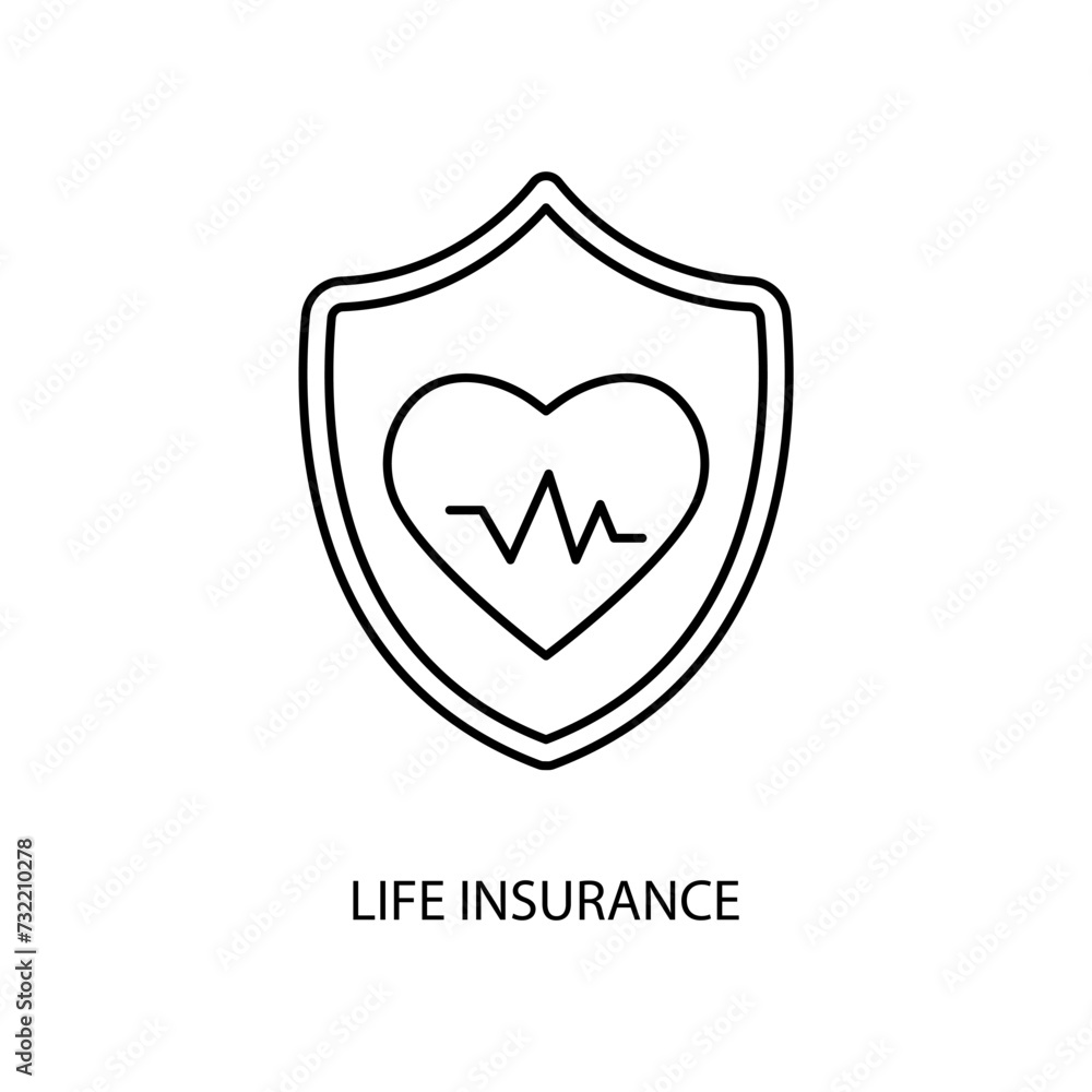 life insurance concept line icon. Simple element illustration. life insurance concept outline symbol design. life insurance concept line icon. Simple element illustration. life insurance concept outline symbol design.