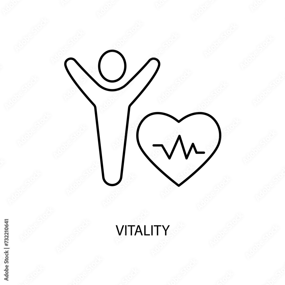 vitality concept line icon. Simple element illustration. vitality concept outline symbol design.