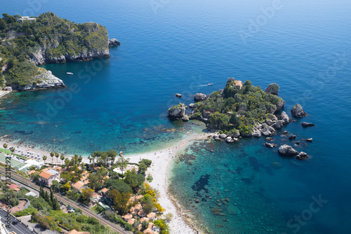 Fototapeta Naklejka Na Ścianę i Meble -  Taormina - The beautifull little island Isola Bella - Sicily