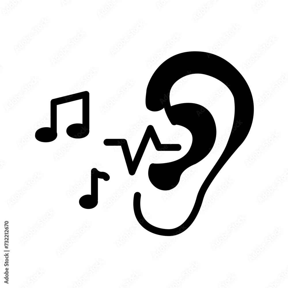 Vector solid black icon for Acoustic Vector solid black icon for Acoustic