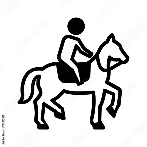 Vector solid black icon for Riding