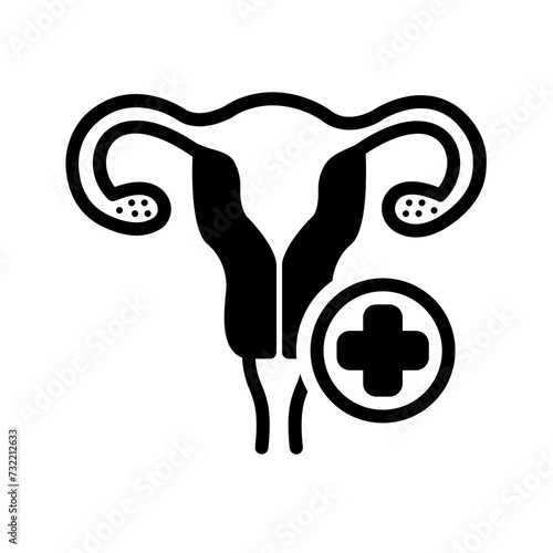 Vector solid black icon for Gynecology