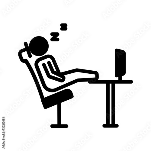 Vector solid black icon for Relaxing