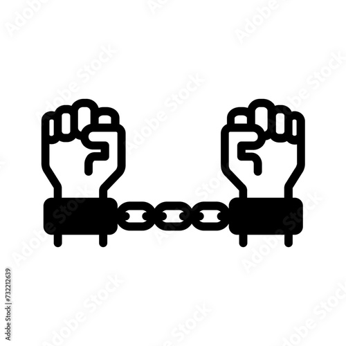 Vector solid black icon for Detainment
