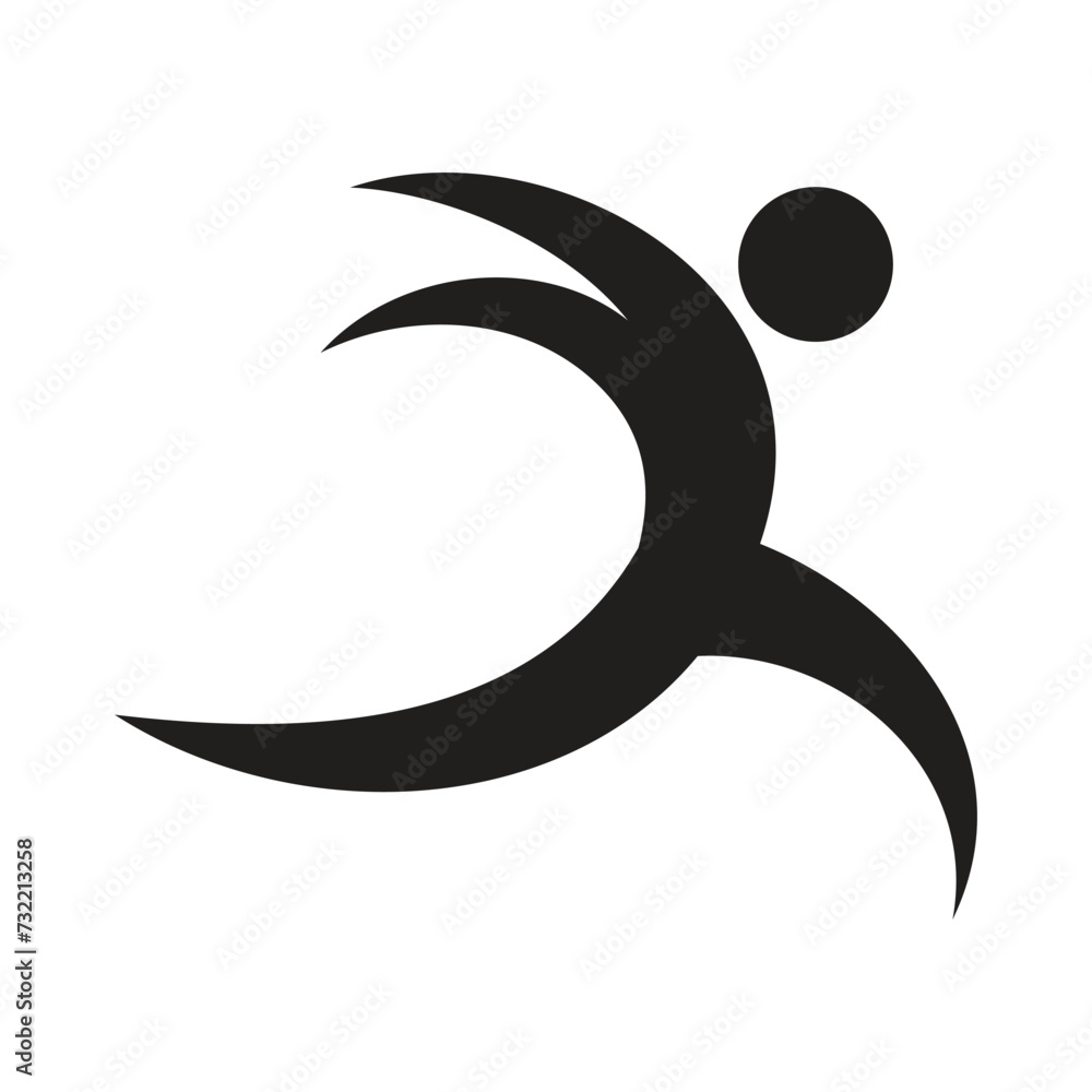 Human running vector logo Human running vector logo