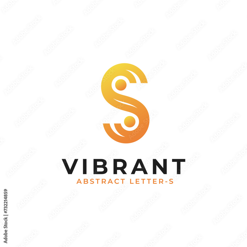 Abstract Vibrant Gradient Letter S Logo Template Media Corporate Linear Outline Style. Abstract Vibrant Gradient Letter S Logo Template Media Corporate Linear Outline Style.