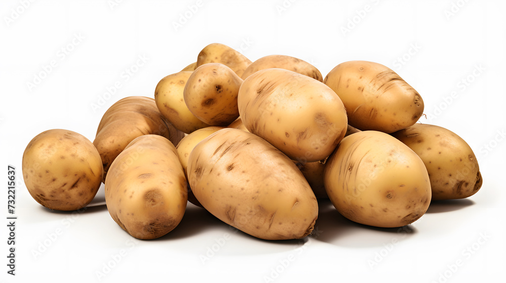 potatoes isolated on white background potatoes isolated on white background