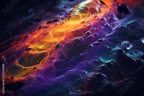 Cosmic Fluid Art with Vivid Interstellar Color Palette