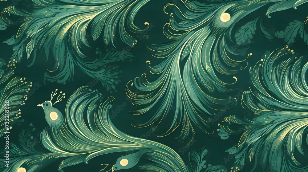 Peacock Feather Ornamentation Abstract Background Peacock Feather Ornamentation Abstract Background