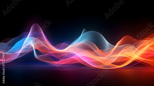 Abstract futuristic background with pink blue glowing neon moving high speed wave lines and bokeh lights data transfer concept fantastic wallpape,, Technology light stripes moving blurre 