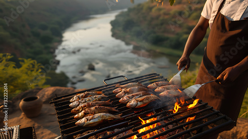 chicken on the grill