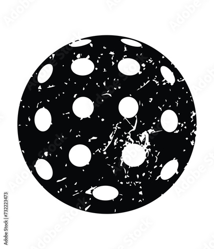 Pickleball Black Vector. You can use it as club logo, banner design etc.