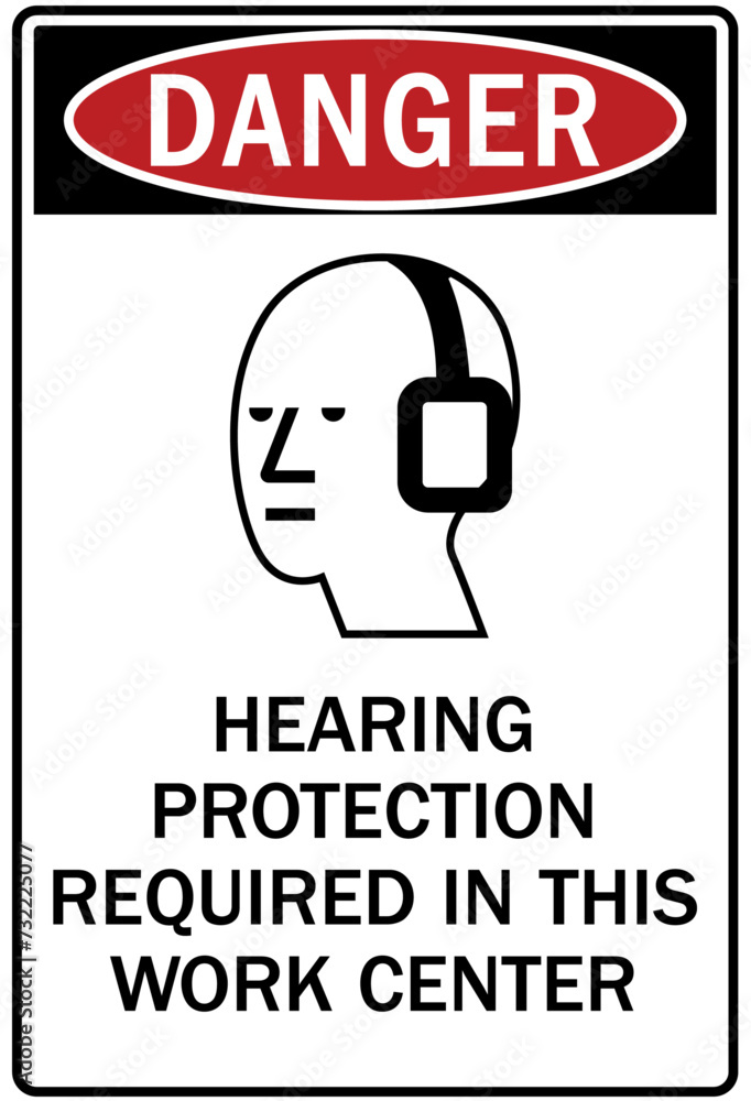 Hearing protection sign