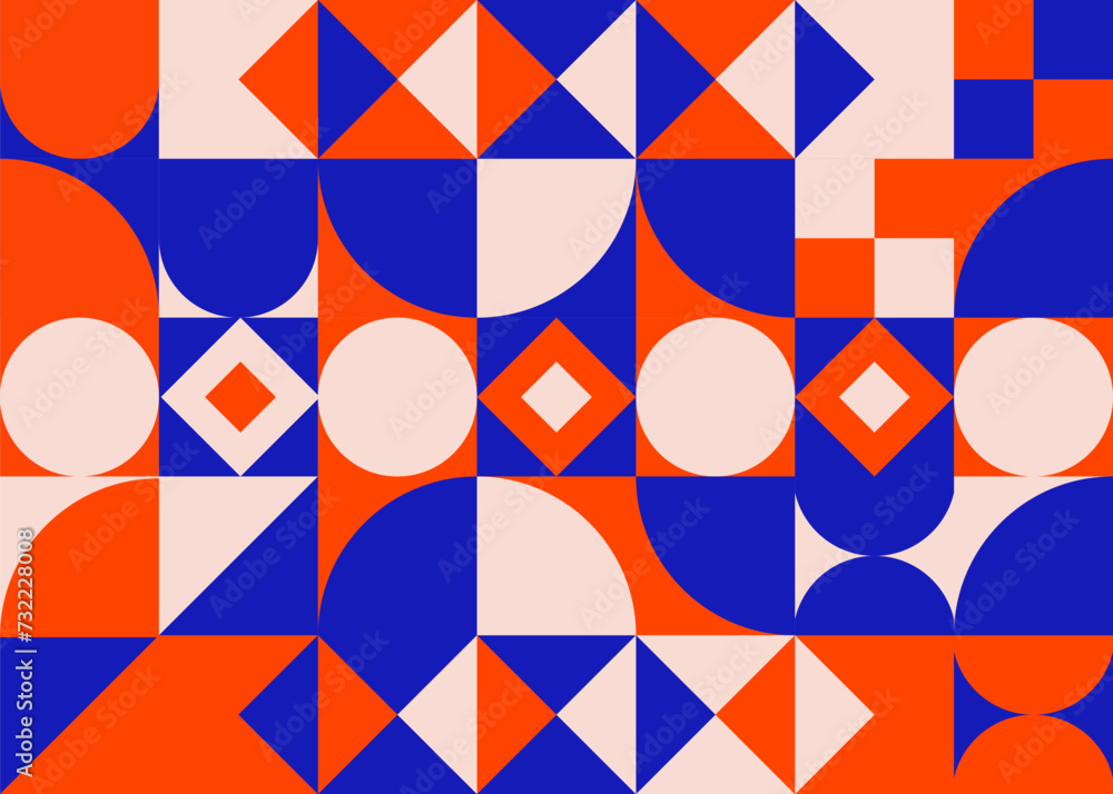 Abstract Bauhaus geometric pattern background Abstract Bauhaus geometric pattern background