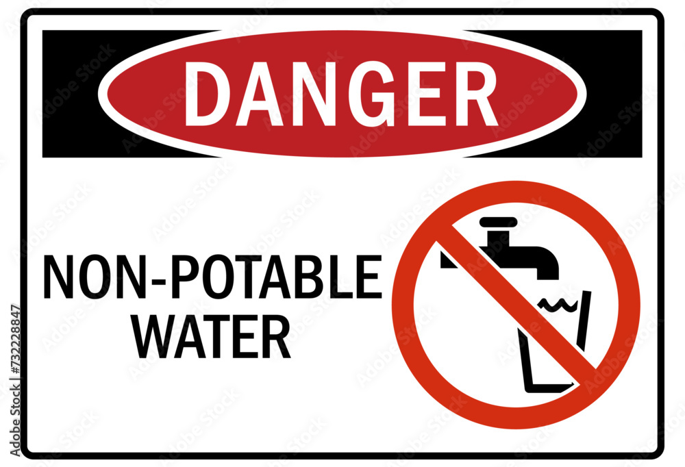 Non potable water sign Non potable water sign