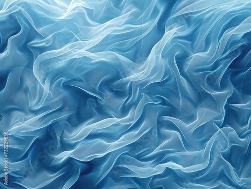 Abstract blue waves or veils background texture