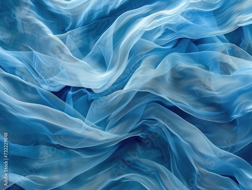 Wallpaper Mural Abstract blue waves or veils background texture Torontodigital.ca