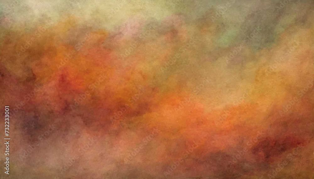 Orange gradient watercolor painting, grungy abstract background