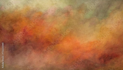 Orange gradient watercolor painting, grungy abstract background