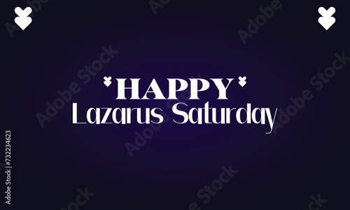 Lazarus Saturday Text Design And Gradient Background photo