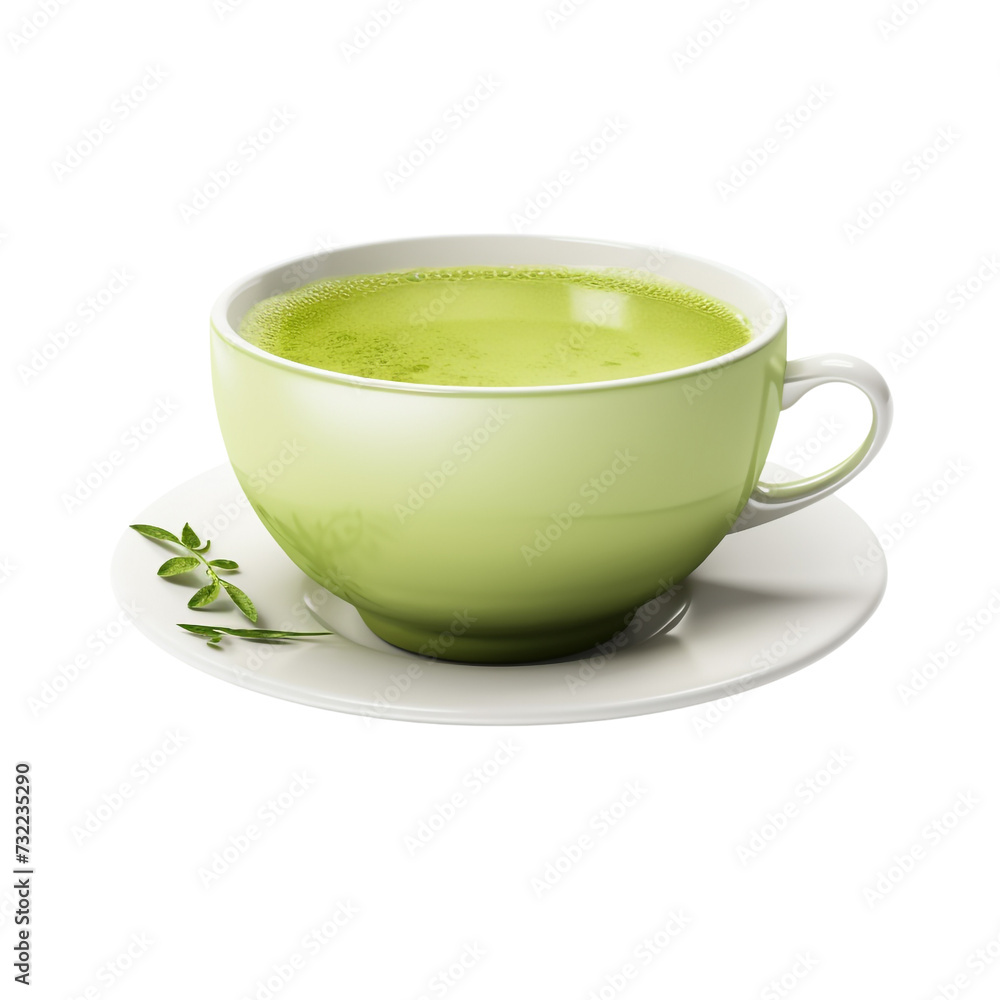 Made sweet green tea cup isolated on transparent background Made sweet green tea cup isolated on transparent background