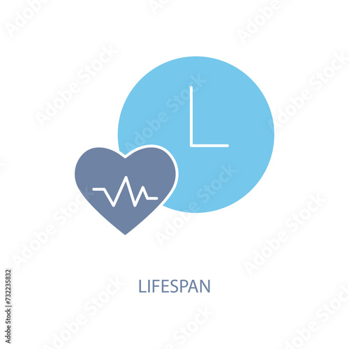 lifespan concept line icon. Simple element illustration. lifespan concept outline symbol design.