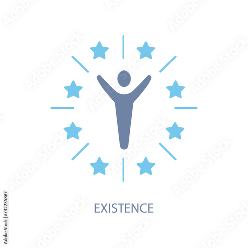 existence concept line icon. Simple element illustration. existence concept outline symbol design.