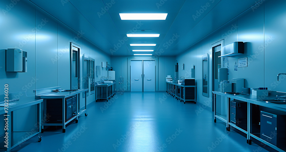 Clean and Modern Hospital Corridor, Medical Clinic Interior with Bright Lighting, Healthcare and Emergency Facility Design Clean and Modern Hospital Corridor, Medical Clinic Interior with Bright Lighting, Healthcare and Emergency Facility Design