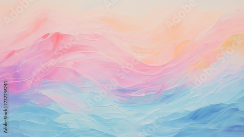 Fuzzy pink blue pink background gradient. Abstract ocean waves sunset, sunrise with gentle brushstrokes. Illustration by Vita for mobile, web graphic resource photo