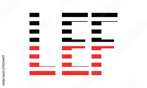 LEF three initial letter iconic line negative space minimal logo design vector template. monogram, abstract, wordmark, business, typography, minimalist, brand, company, flat, modern, unique, simple