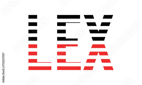 LEX three initial letter iconic line negative space minimal logo design vector template. monogram, abstract, wordmark, business, typography, minimalist, brand, company, flat, modern, unique, simple