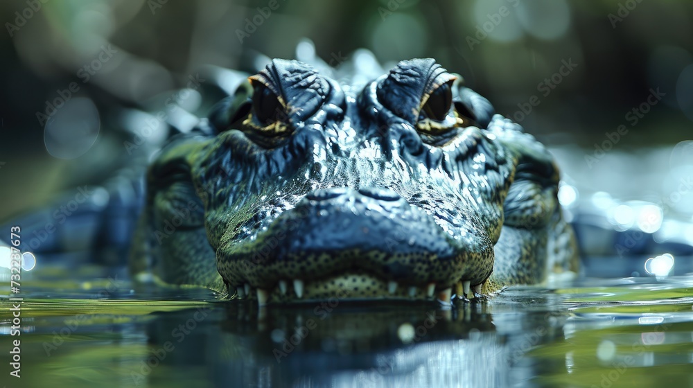 Large alligator in the water Large alligator in the water