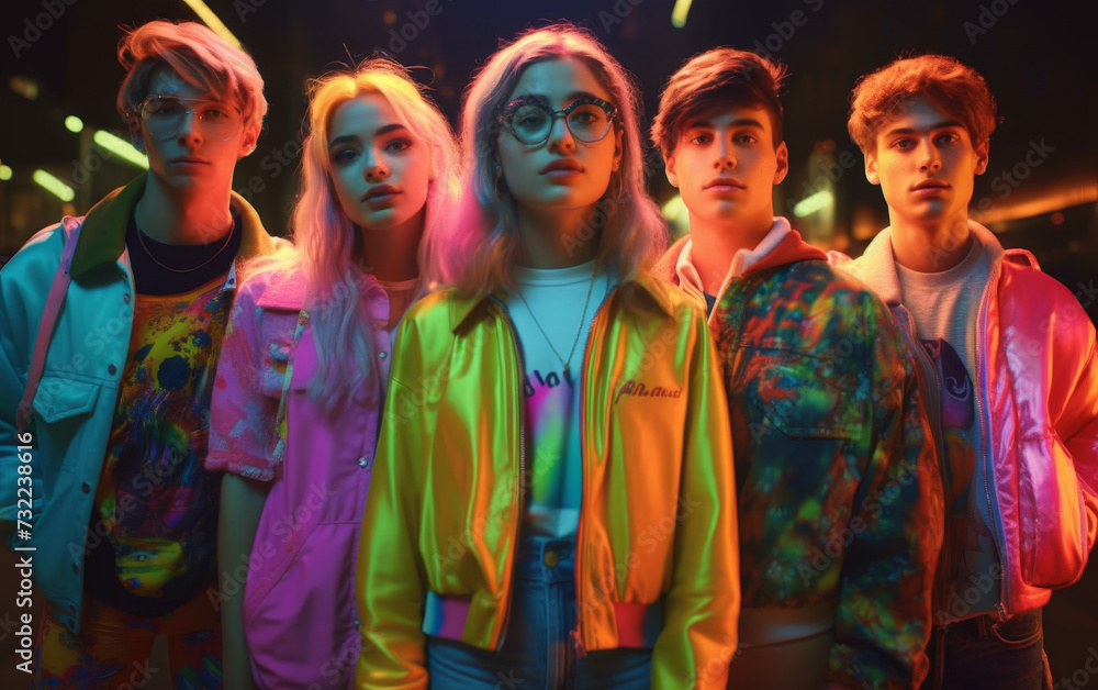 Neon Adolescence: Group Portrait 