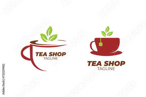  tea logo design vector illustration