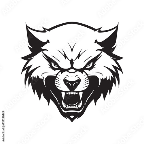 Wolverine Logo Head Illustration Stock Vector