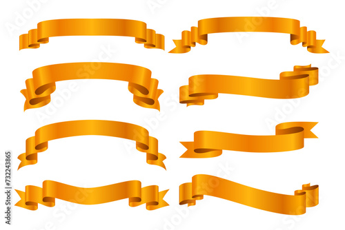 pack of isolated ribbon tape banner design