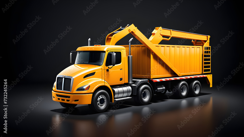 factory industrial truck unloader vector clipart isolated black background factory industrial truck unloader vector clipart isolated black background