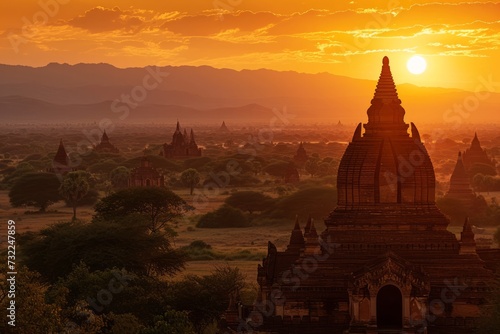 A sunset at Bagan  Myanmar