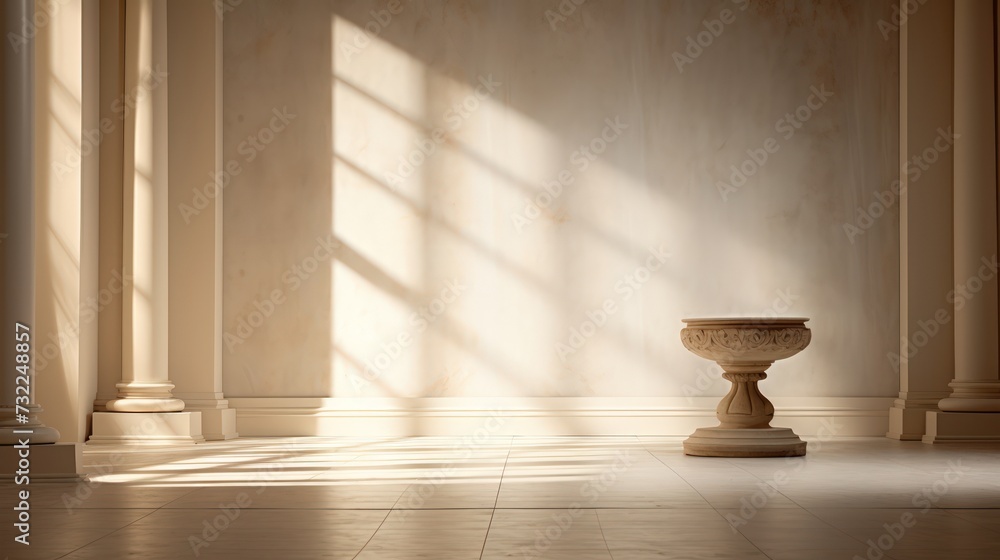 Immaculate pedestal in radiant light exudes elegance Immaculate pedestal in radiant light exudes elegance