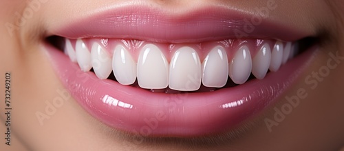 portrait of beautiful healthy teeth and gums  3D rendering