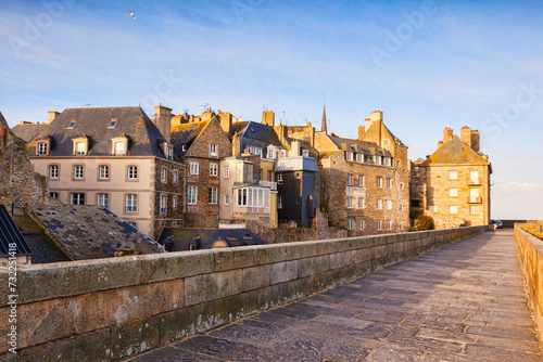 Saint Malo from the ramparts, Brittany, France.