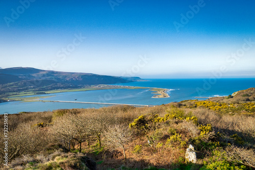 Wallpaper Mural Mawddach Estuary, Gwynedd, Wales - with the Barmouth rail bridge, seen from the Panorama Walk.  Torontodigital.ca