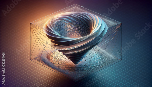 Digital Tranquility: Photorealistic Gravity Well Unraveling