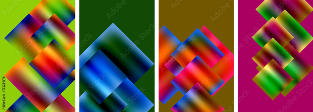 Colorful metal square abstract poster backgrounds Colorful metal square abstract poster backgrounds