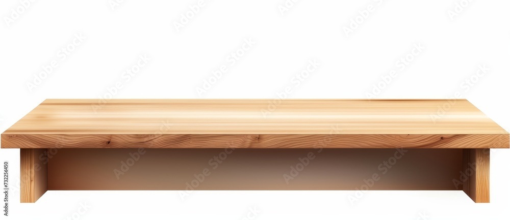 empty wooden table on white background empty wooden table on white background